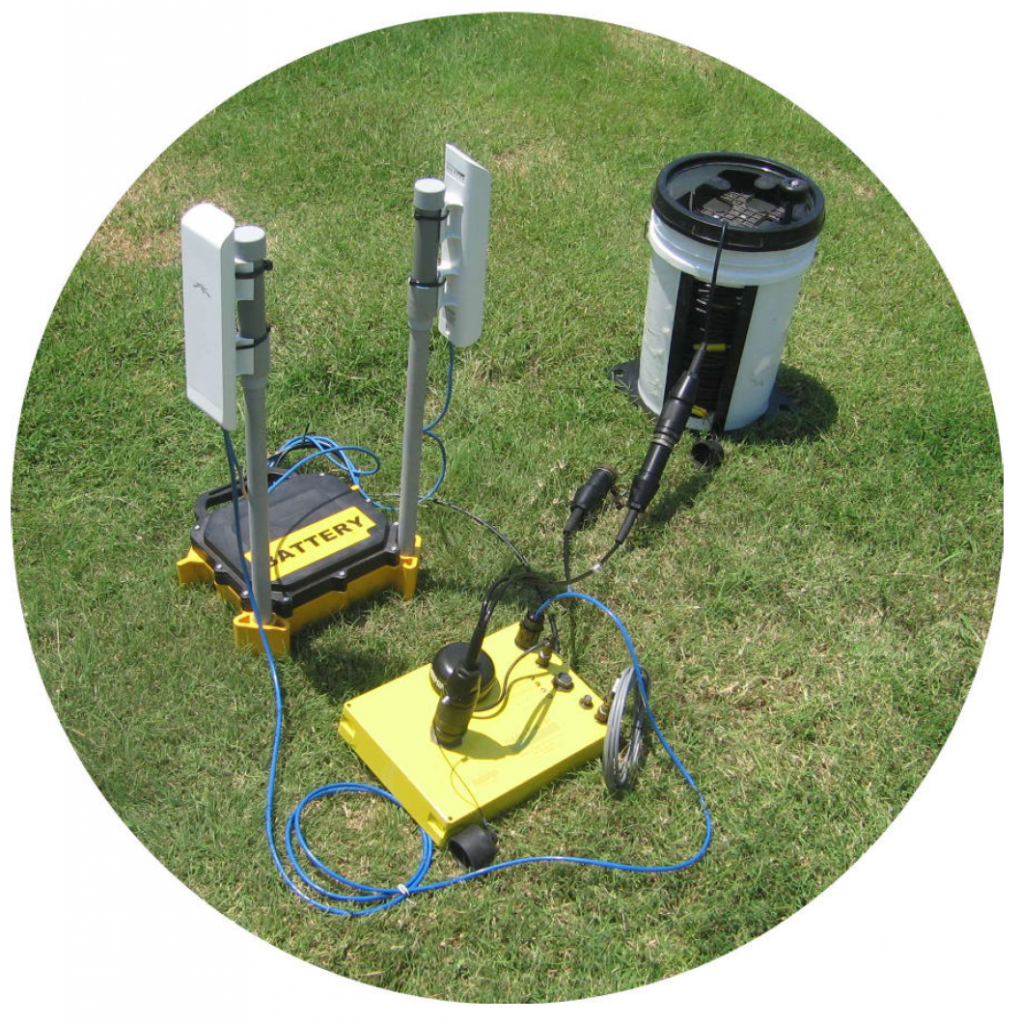 DAQlink with two directional Wi-Fi antennas