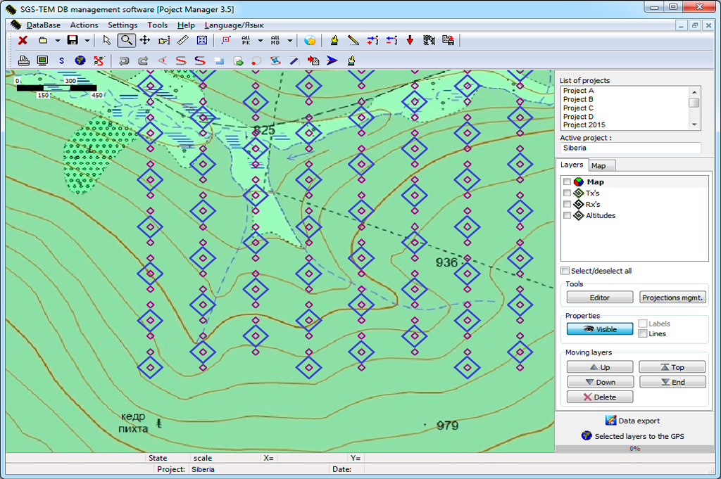 Survey design with the “ Project Manager” software
