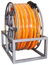 Light deck winch with HV cable