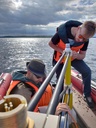Mounting of a parallel gradiometer from two towed fish of the Marimag system