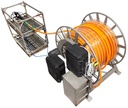 Multi-level sparker with high voltage power cable on a deck winch