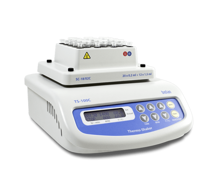 TS-100C, Agitador térmico con refrigeración para microtubos y placas PCR