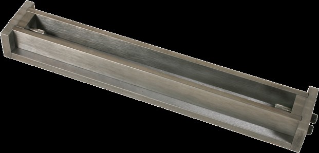 Molde de prisma, doble de 1 ''X 1'' X 10'', acero inoxidable | H-3253S