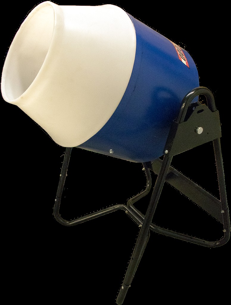 Mezclador utilitario con capacidad de 5,5 pies cúbicos. Pie. Tambor de polietileno, motor de 1/2 HP | H-3859PL