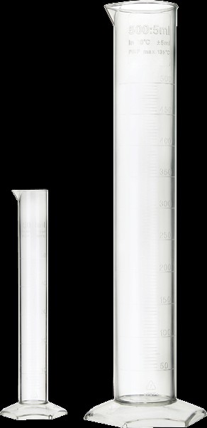 Cilindro graduado de plástico, 10 ml | H-4916P.010