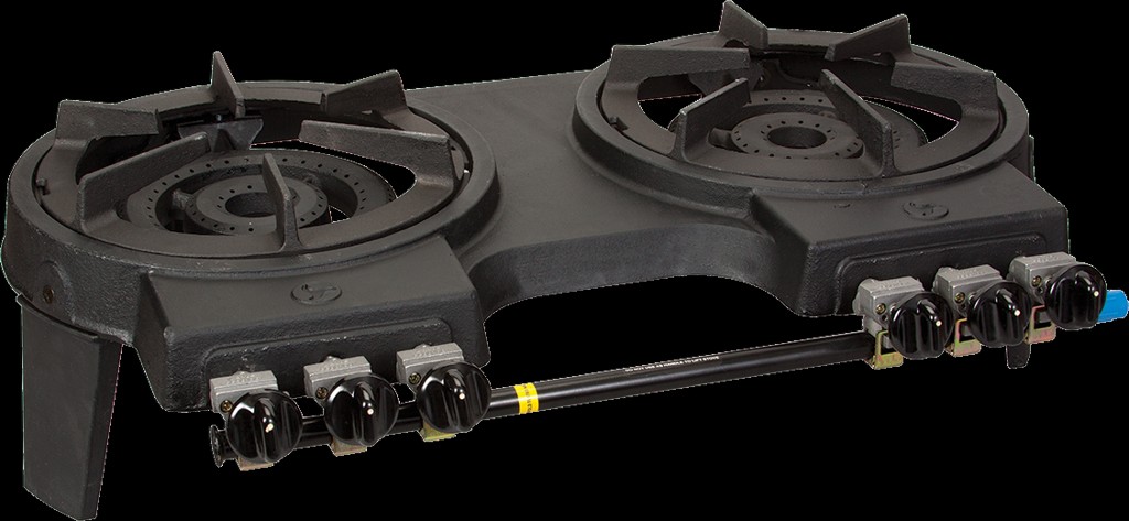 Placa calefactora a gas, 2 quemadores para gas natural | H-4947AN
