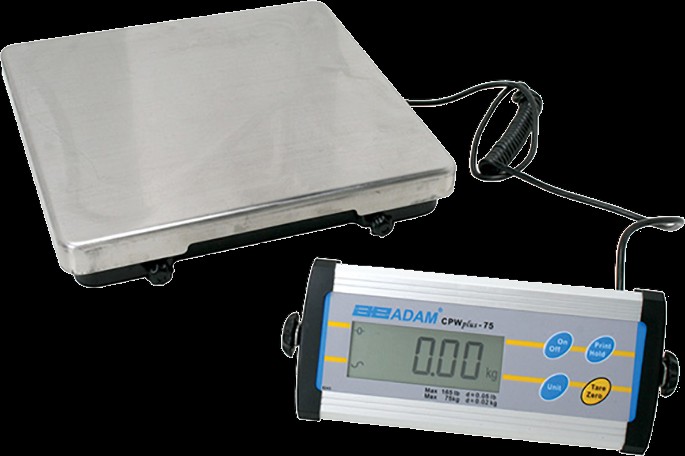 Báscula portátil Adam CPWplus, 35 kg / 75 lb x 0,01 kg / 0,02 lb - 220 V 50/60 Hz | HB-4774.4F