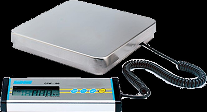 Báscula portátil Adam CPWplus, 75 kg / 165 lb x 0,02 kg / 0,05 lb - 220 V 50/60 Hz | HB-4775A.4F