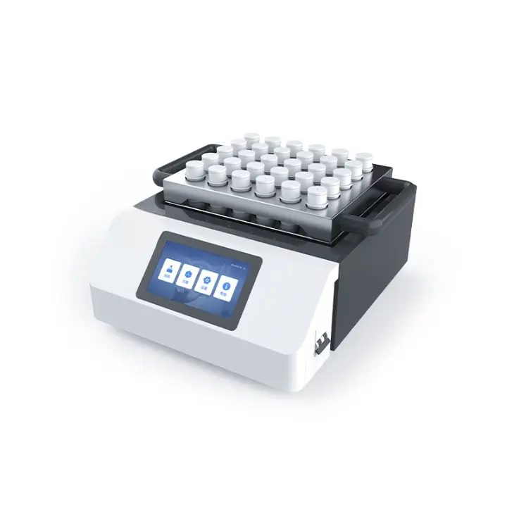 B2-01-010802 Modelo | B-01-010802.1 Temperatura. Gama | temperatura ambiente+5?~450? Precisión de temperatura | ±1? Capacidad | 30 piezas Tubo Digestivo | Báscula de tubo de vidrio de 50 ml (capacidad total 100 ml) Tubo de PTFE (capacidad total 70 ml) (estándar 30 piezas) Modo calefacción | Calentamiento por infrarrojos y conducción de grafito de alta pureza. Modo aislamiento | Fibra cerámica, aislamiento de conductos de aire divididos. Mostrar | Pantalla LCD en color de alta resolución de 7 pulgadas Alarma | Alarma de sobre temperatura Consumo | 3,4 KW Fuente de alimentación | Estándar: 220V±10%, 50/60HzOpcional: 110V±10%, 50/60Hz Tamaño externo | 480*390*177mm Tamaño del paquete | 610*500*455mm Peso neto | 26kg Peso bruto | 38kg Variantes: [B2-01-010802] B2-01-010802