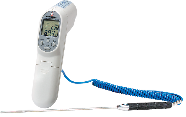 Termómetro, infrarrojo, pistola combinada de infrarrojos y sonda K | H-3599