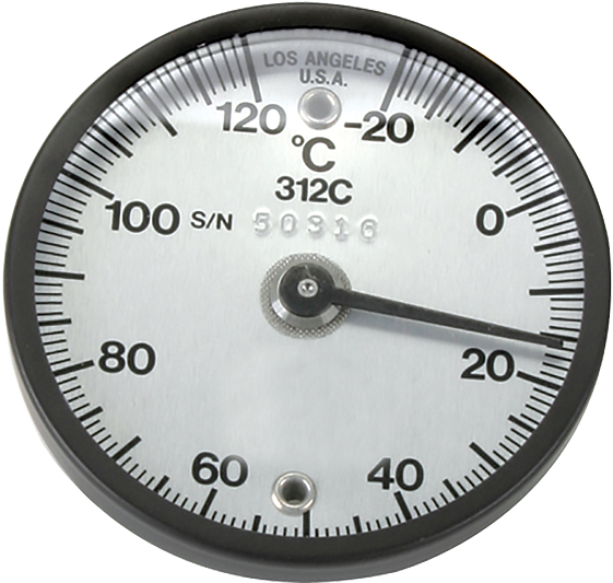 Termómetro, superficie, esfera de 2'' de diámetro, -20 a 120 °C | H-2629