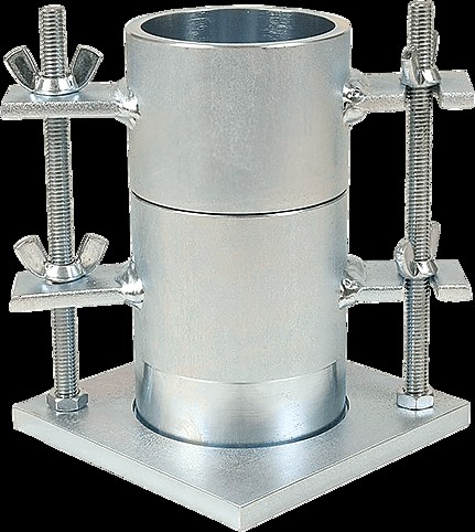 Molde dividido para compactación de prueba de suelo, 2,8"