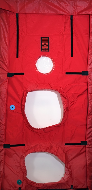Panel de Nylon Rojo 2 Agujeros para Blower Door™