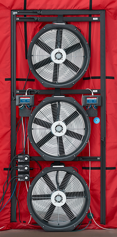 Sistema Minneapolis Blower Door™ 3 Ventiladores con 3 Manómetros DG-1000