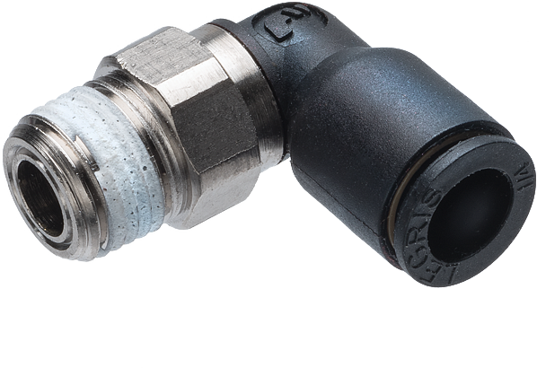 Accesorio de tubo giratorio Codo de 90 grados, 1/8 Npt, tubo OD de 1/4 | HM-003027
