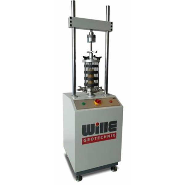 Sistema de prueba triaxial cíclica para pruebas de materiales no unidas
