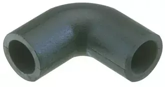 Adaptador acodado de goma a 90°