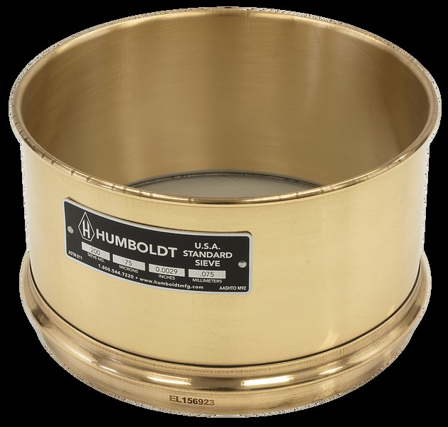 Tamiz de lavado húmedo, tela de acero inoxidable n.° 200, 8'' X 8'' | H-3947