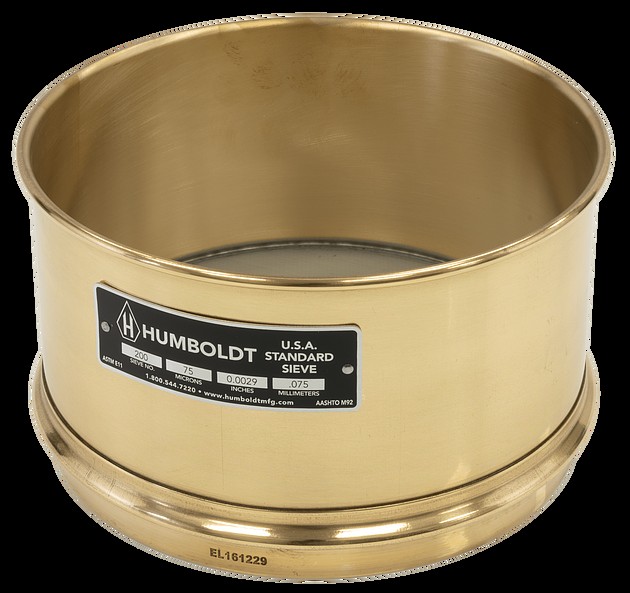 Tamiz de lavado húmedo, tela de acero inoxidable n.° 200, reforzado, 8'' X 8'' | H-3947RC