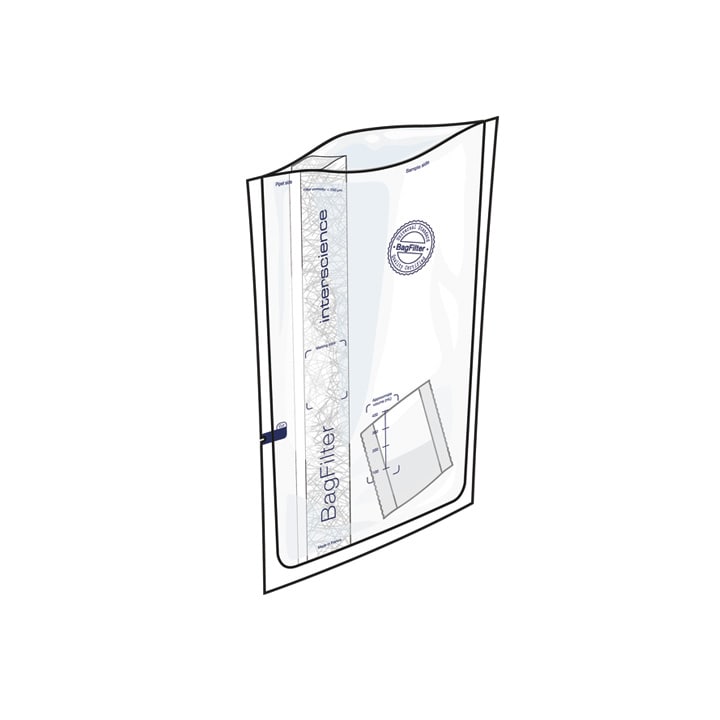 instaBAG, bolsa con filtro con medio de cultivo APT pre-dosado y deshidratado, permite la preparación de la muestra y el medio al mismo tiempo. Variantes: [114090] instaBAGAPT - Automate dilution