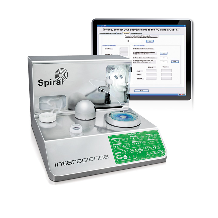 Sembrador automático en placas de Petri, sin dilución previa. Trazabilidad asegurada y volúmenes programables. Variantes: [413000easySpiralProSembradorauto] easySpiral Pro - TRABAJE EN CONDICIONES CONTROLADAS