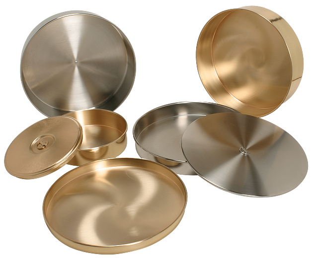 Pan W/Drain, 8'' Brass