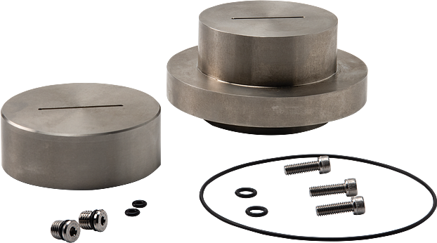 Permeability Cell Top Cap/Base Pedestal Set, Stainless Steel