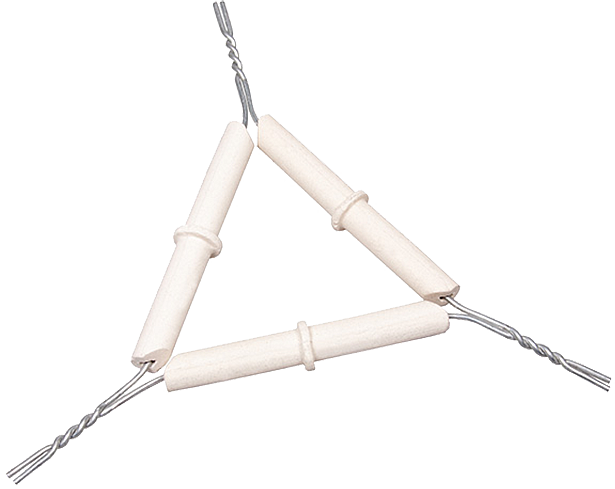 Triangles, Iron Wire (16ga) galvanized with flanged pipe stems