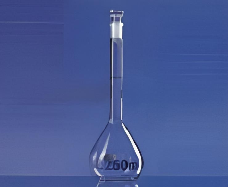 Matraces aforados con Una marca de graduación con tapón de vidrio/PE ISO1042, DIN1268 - 25ml - WP