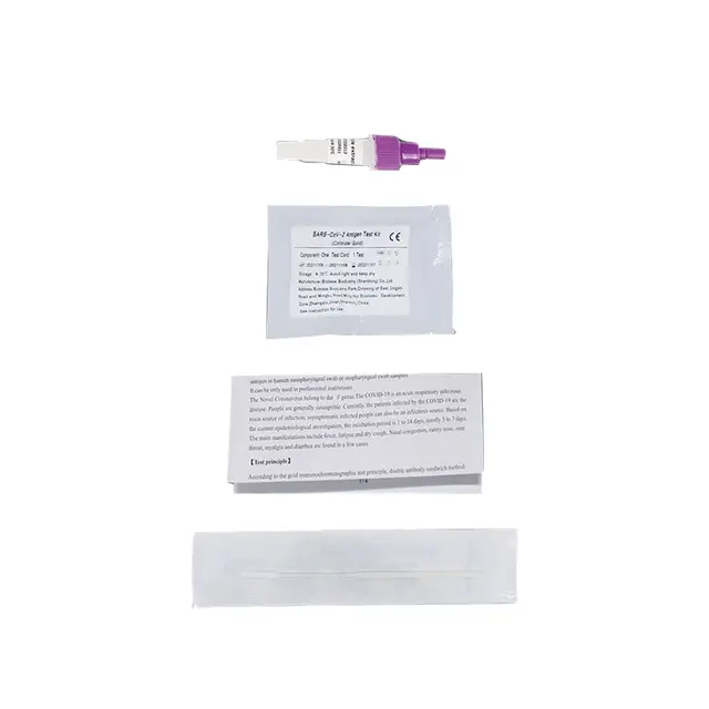 Kit rápido de antígeno SARS-CoV-2 — método de oro coloidal