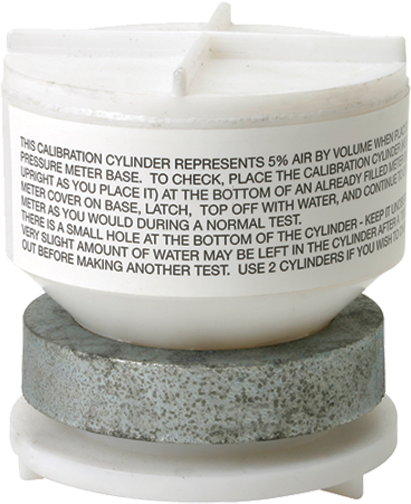 Calibrador de medidor de aire para concreto (5%), plástico