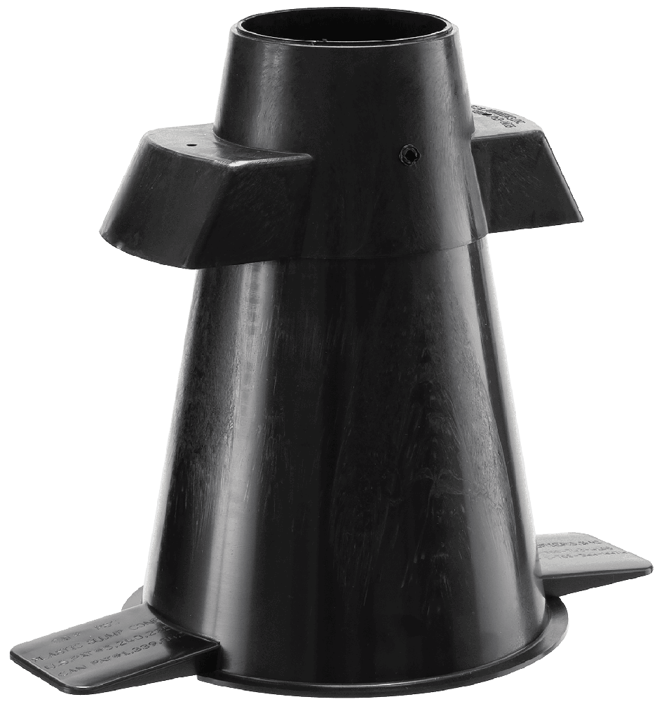 Cono de asentamiento, plástico