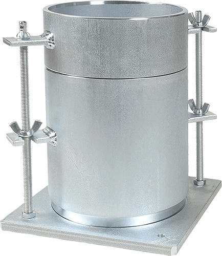 Molde CBR con base perforada, 6"