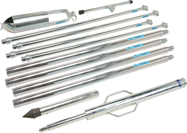 Equipo de prueba de penetrómetro de cono dinámico con martillo impulsor con funda