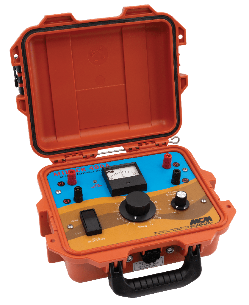 Medidor de resistividad, analógico