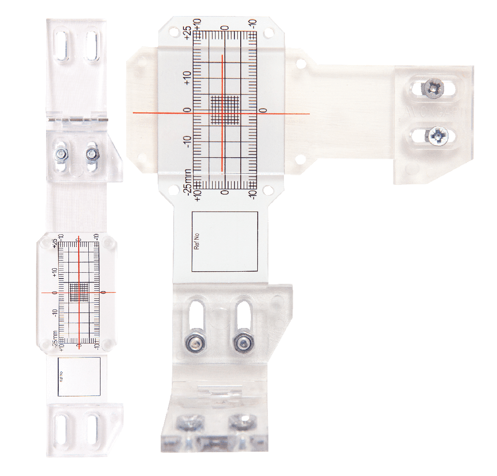 Medidor de grietas de hormigón para esquinas