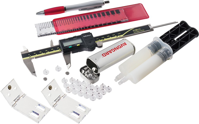 Kit de monitoreo de grietas en concreto, profesional