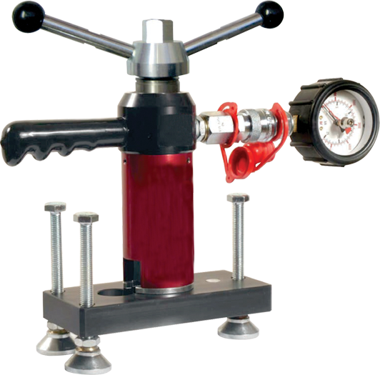 Kit de prueba de anclaje con manómetro de 25 kN, rosca UNC