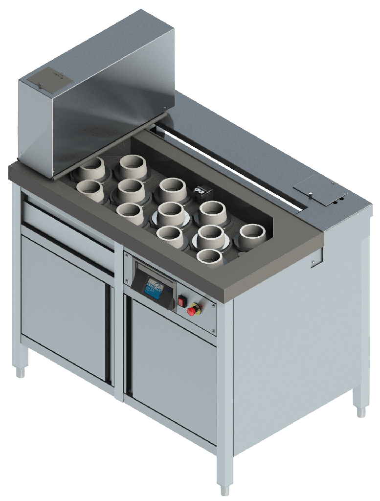 Aparato vicat 12 estaciones ASTM, 120/220 v 50/60 hz