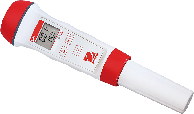 Pluma de análisis de pH con temperatura, 0,00 - 14,00 pH