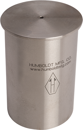 Peso por taza de galón con cubierta, acero inoxidable