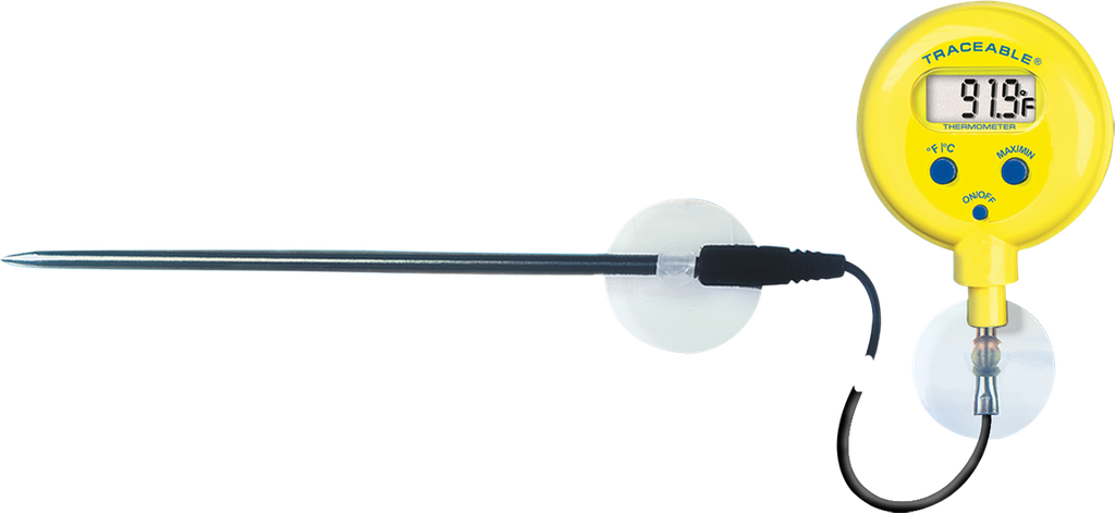 Termómetro, digital, resistente al agua Precisión mínima/máxima de ±2,0°F/±1,0°C.