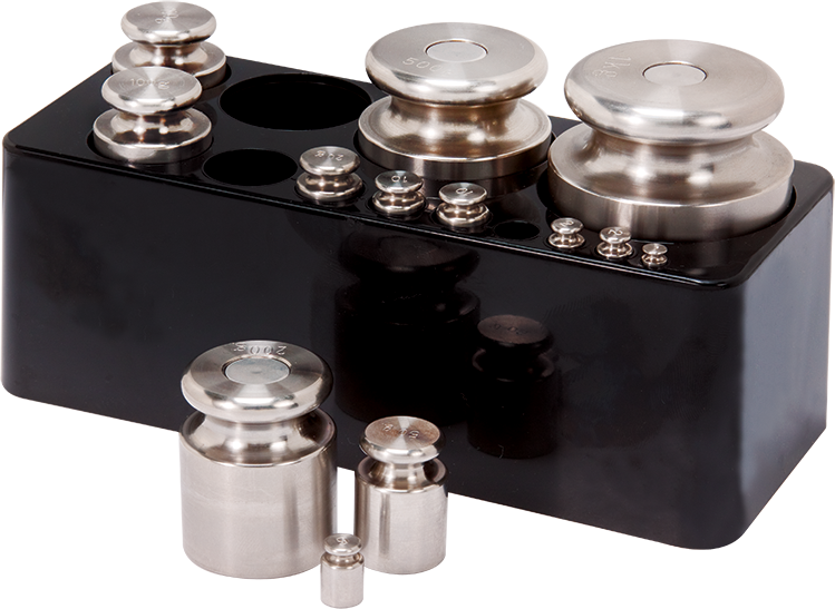 Juego de pesas de calibración de balanza electrónica de acero inoxidable: 2100 g Capacidad: 1 kg, 50 (6SS – 8WST)