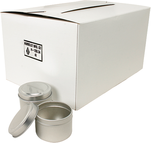 Vaso de muestra con tapa, lata, 2,5 oz, 48 por caja