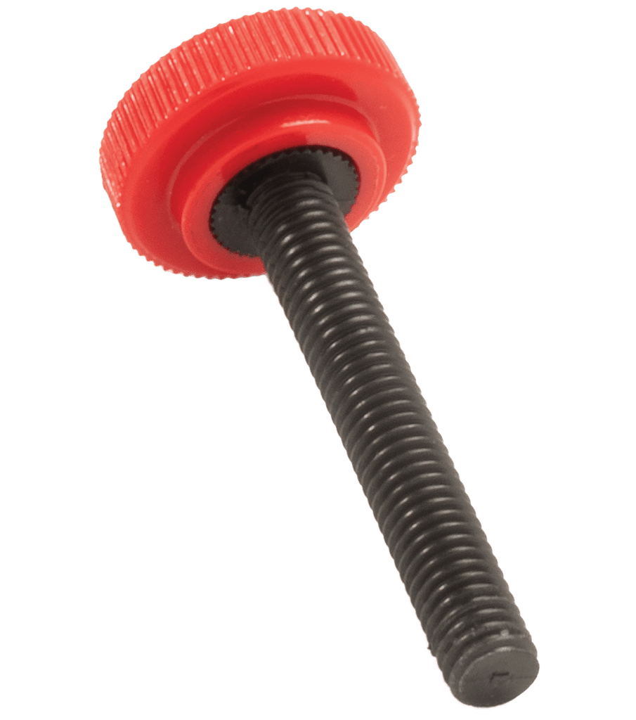 Tornillo, tapa de plástico roja