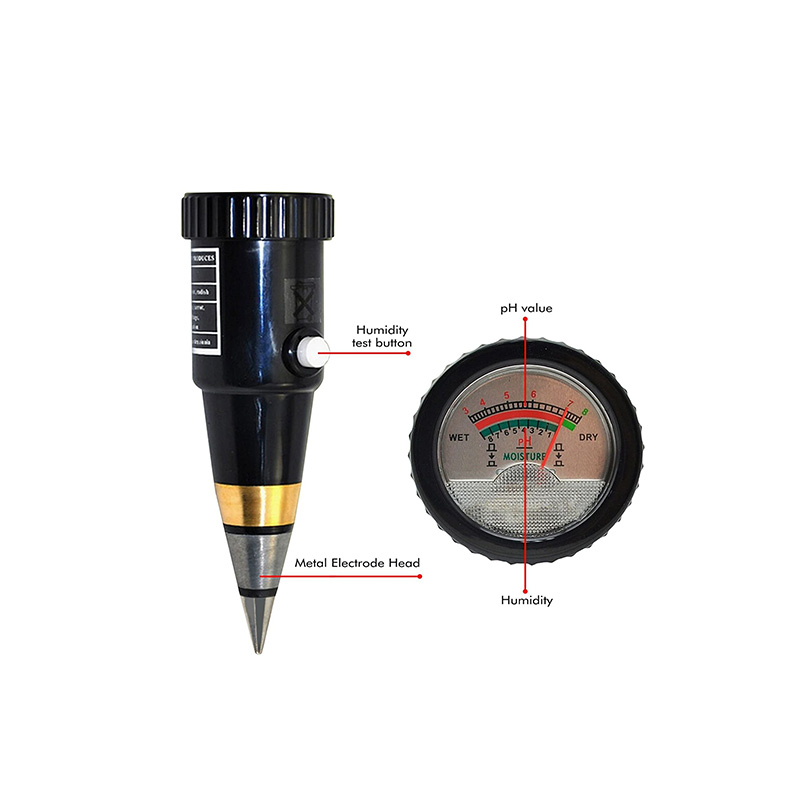 medidor de humedad y pH del suelo