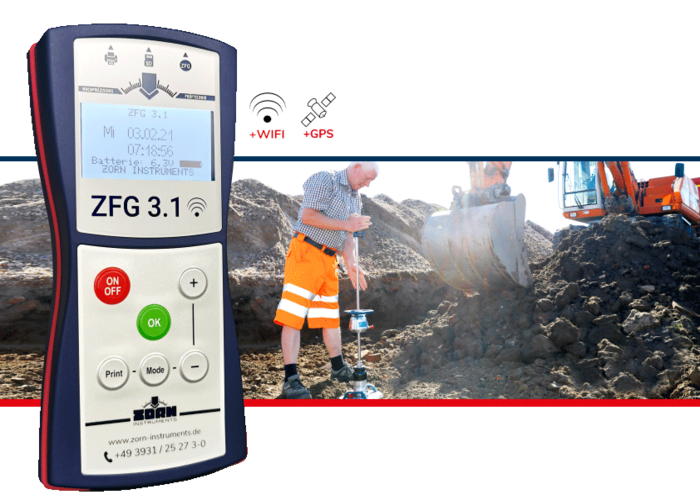 Deflectómetro liviano ZORN ZFG 3.1 modular con Wi-Fi