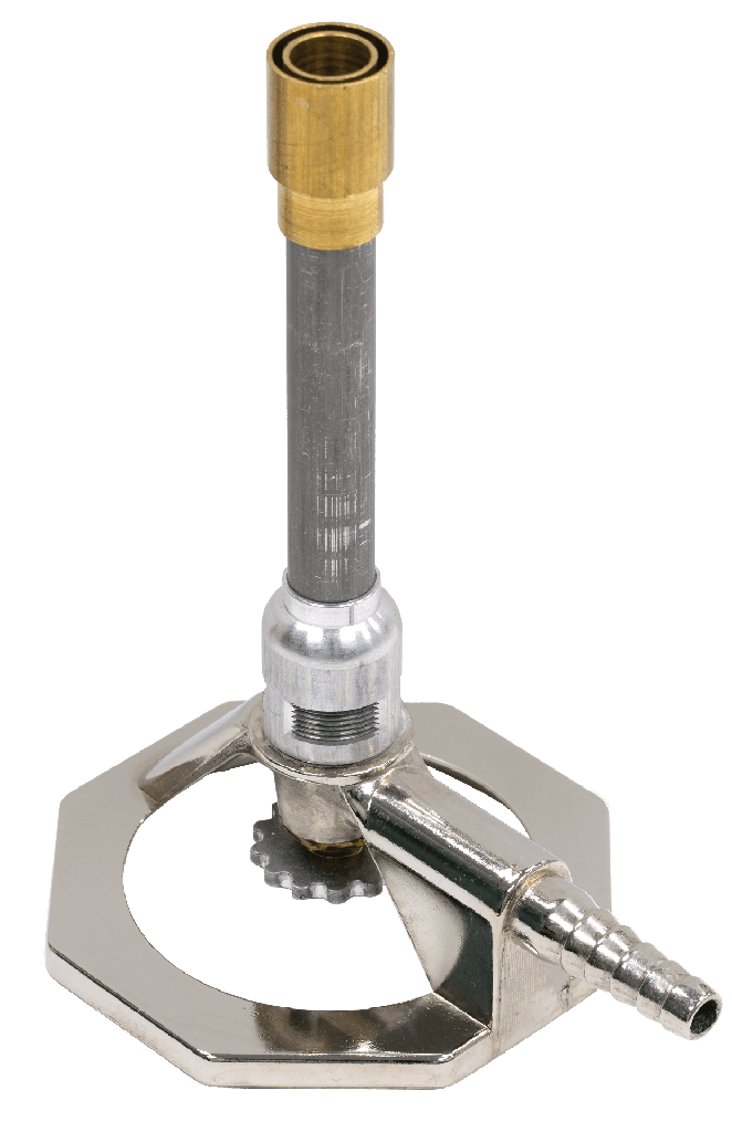 Quemador Tirrill de uso general con estabilizador de llama, gas natural, tubo de mezcla de 7/16"(11 mm) de diámetro exterior, 5,5 CFH, salida de 5638 BTU, altura total de 6" (152 mm)