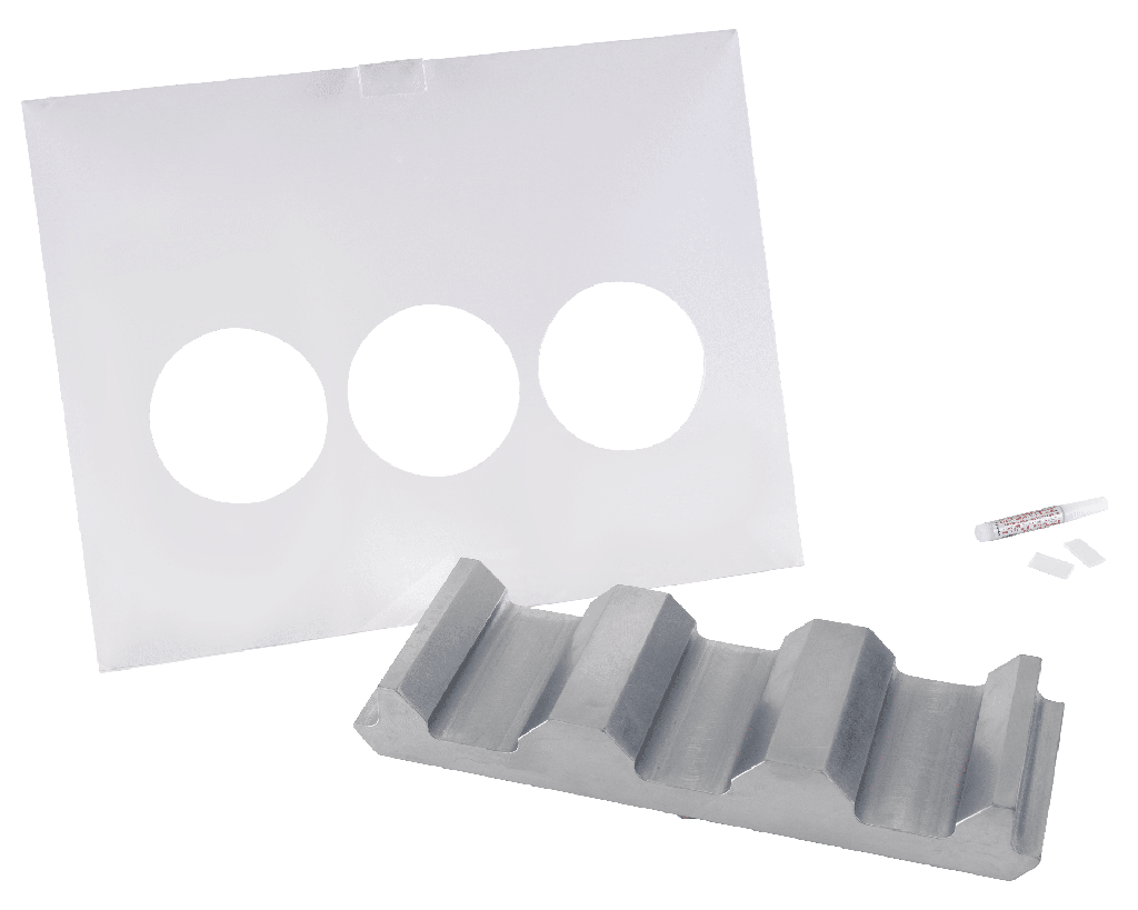 Accesorio de plantilla 3 x 6 con placa de plástico para <span style="white-space: nowrap;">H-2956A</span>