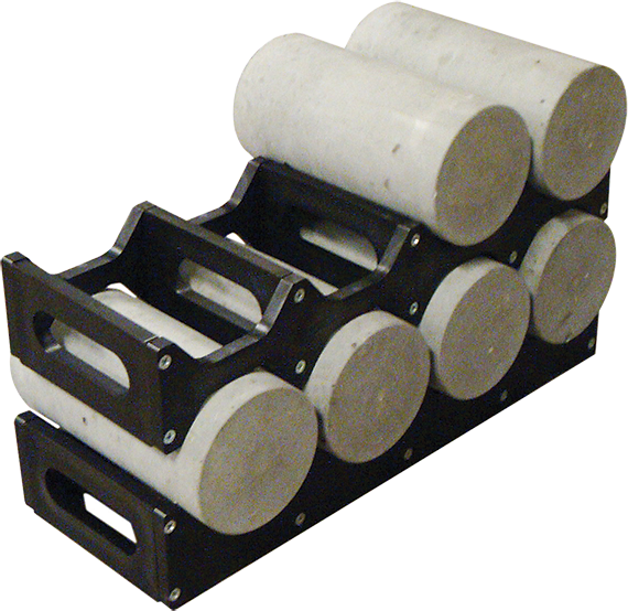 Estante de curado para cilindros de hormigón